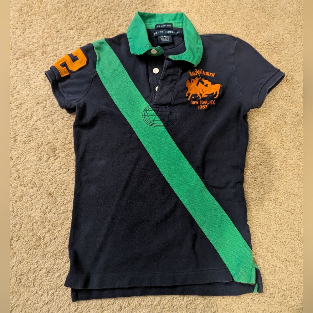 Ralph Lauren Women's Navy Polo Shirt Size XS